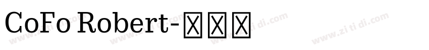 CoFo Robert字体转换